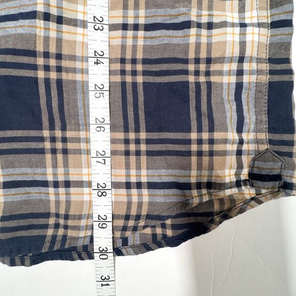 Frame Slim Fit Plaid Shirt Navy Multi LMSH0268 - Picture 9 of 11